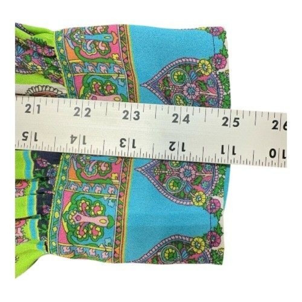 Boho Peasant Blouse Paisley Patchwork Tassel 3X - Picture 6 of 10